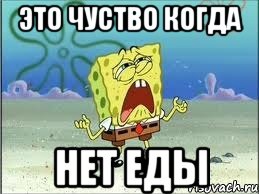 Это чувство когда нет еды